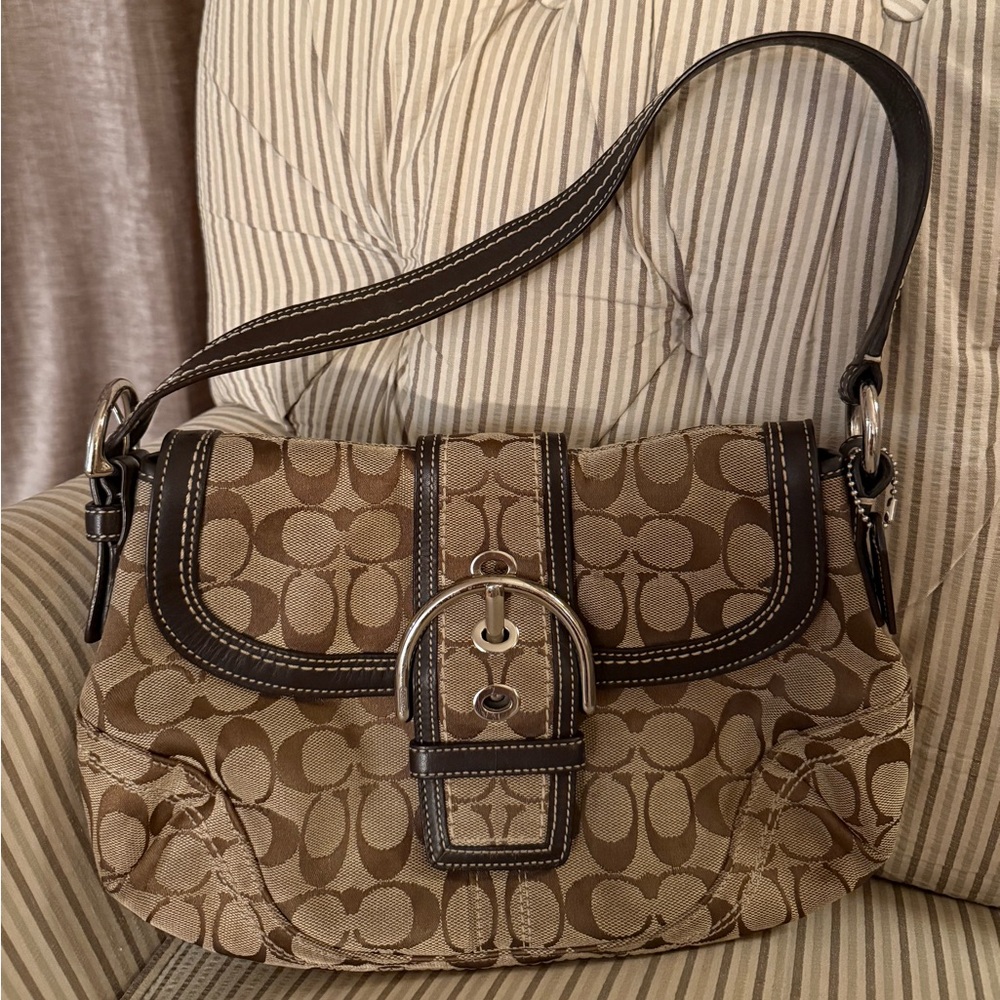 Coach Brown Signature Shoulder Bag